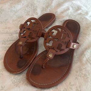Tory Burch Brown Miller Sandals - Size 9